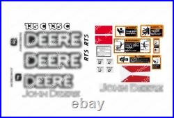 135C RTS Excavator Decal Kit Fits John Deere