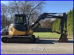 2009 John Deere 50D Rubber Track Midi-Excavator Cab AC Diesel Crawler Excavator