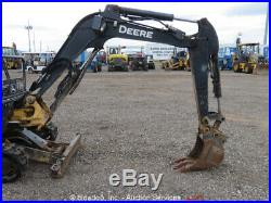 2011 John Deere 17D Mini Excavator Track Backhoe Diesel Aux Hyd Dozer Blade