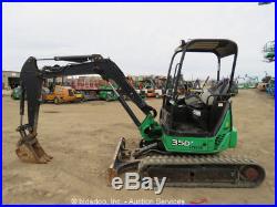 2011 John Deere 35D Mini Excavator Rubber Tracks Q/C Aux Hyd Dozer Blade bidadoo
