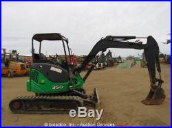 2011 John Deere 35D Mini Excavator Rubber Tracks Q/C Aux Hyd Dozer Blade bidadoo