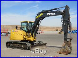 2011 John Deere 85D Mini Excavator A/C Cab Blade Q/C Aux Hydraulic bidadoo