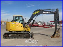 2011 John Deere 85D Mini Excavator A/C Cab Blade Q/C Aux Hydraulic bidadoo