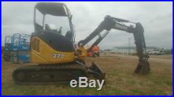 2012 John Deere 27D Mini Ex Trackhoe Excavator 2185Hrs 26Hp 6300Lbs Used