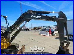 2012 John Deere 50D Mini Excavator Rubber Tracks Backhoe Aux Hyd Q/C bidadoo