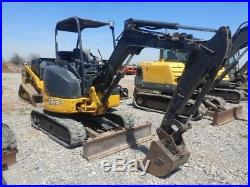 2013 John Deere 27 D Mini Ex Excavator TrackHoe Remote Hyd Couplers Used