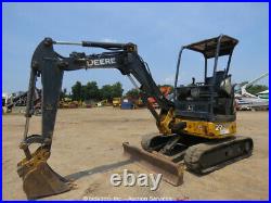 2013 John Deere 27D Mini Excavator Trackhoe Swing Boom Aux Hyds bidadoo -Repair