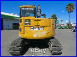 2015 John Deere 75G Mini Excavator Rubber Tracks A/C Cab Blade Aux Hyd bidadoo