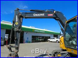 2015 John Deere 75G Mini Excavator Rubber Tracks A/C Cab Blade Aux Hyd bidadoo