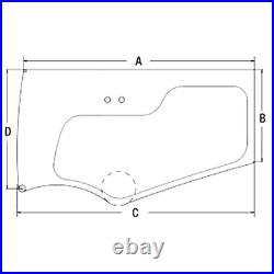 4651658 Lower Door Windowpane Glass Fits John Deere Excavator 160DLC 200DLC
