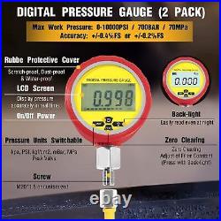 70MPA 10000PSI Digital Pressure Gauge Test Kit for Case, John Deere, Excavator