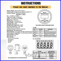 70MPA 10000PSI Digital Pressure Gauge Test Kit for Case, John Deere, Excavator