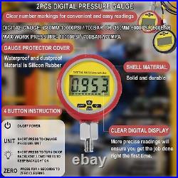 70MPA 10000PSI Digital Pressure Gauge Test for Cat, Case, John Deere, Excavator