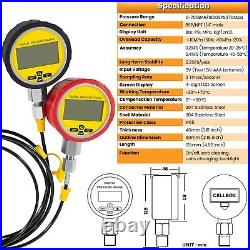 70MPA 10000PSI Digital Pressure Gauge Test for Cat, Case, John Deere, Excavator