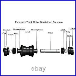 8 of Track Roller Bottom Roller Fit John Deere 50D 50G Excavator Undercarriage