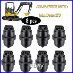 8x Bottom Roller Fits John Deere 27D Excavator Heavy Duty Undercarriage Black 8x Bottom Roller Fits John Deere 27D Excavator Heavy Duty Undercarriage Black