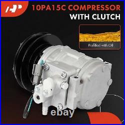 A/C Compressor with Clutch for John Deere Excavator 151mm 24V 1-Groove 4333459