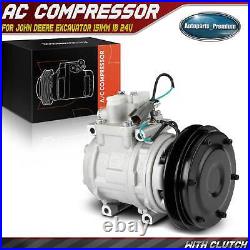 A/C Compressor with Clutch for John Deere Excavator with 151 mm Pulley 24A 4333459
