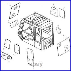 AT154431 Front Lower Windshield Cab Glass Fits John Deere Excavator E Series