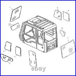 AT154431 Front Lower Windshield Cab Glass Fits John Deere Excavator E Series