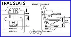 Black Trac Seats Tractor Suspension Seat Fits John Deere 1520 1630 1640