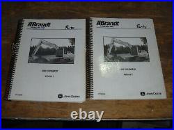Brandt Tractor JD John Deere 120C Excavator Vol 1 2 Parts Catalog Manual PC2899