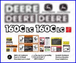 Decal Set for John Deere 160C LC 160CLC Excavator Vinyl Sticker