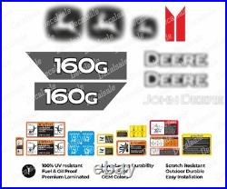 Decal Set for John Deere 160G Excavator Vinyl Sticker