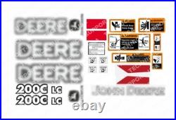 Decal Set for John Deere 200CLC Excavator Vinyl Sticker