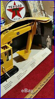 Ertl John Deere excavator Vintage Construction farm tractor toy Box