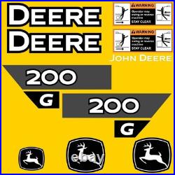 Fits 200 G-Tier John Deere Excavator Replacement Decals