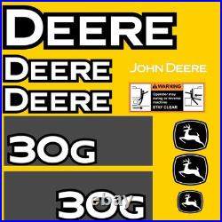 Fits 30G John Deere Excavator Replacement Decals