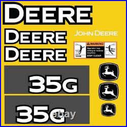 Fits 35G John Deere Excavator Replacement Decals