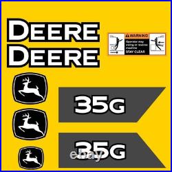 Fits 35G John Deere Excavator Replacement Decals