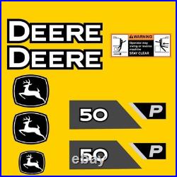 Fits 50 P-Tier John Deere Excavator Replacement Decals