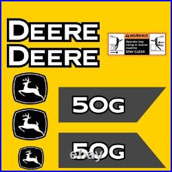 Fits 50G John Deere Excavator Replacement Decals