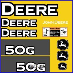 Fits 50G John Deere Excavator Replacement Decals