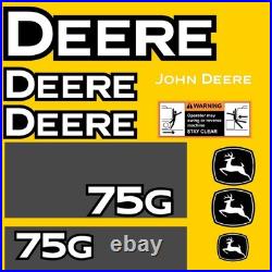 Fits 75G John Deere Excavator Replacement Decals