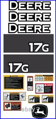 Fits JOHN DEERE 17G Decal Kit mini excavator 3M VINYL / FREE SHIPPING