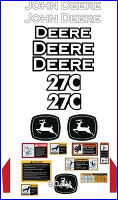 Fits JOHN DEERE 27C Decal Kit mini excavator 3M VINYL / FREE SHIPPING