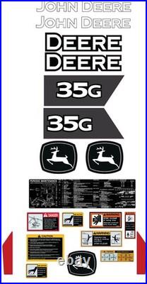 Fits JOHN DEERE 35G Decal Kit mini excavator 3M VINYL / FREE SHIPPING Fits JOHN DEERE 35G Decal Kit mini excavator 3M VINYL / FREE SHIPPING