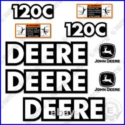 Fits John Deere 120C Decal Kit Mini Excavator 7 YEAR OUTDOOR 3M VINYL