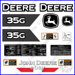 Fits John Deere 35G Decal Kit Excavator 2021+ 7 YEAR OUTDOOR 3M VINYL