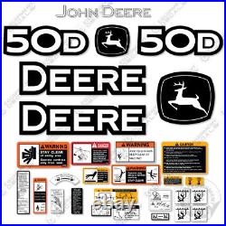 Fits John Deere 50D Decal Kit Mini Excavator (With Warnings) 7 YEAR 3M VINYL