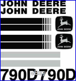 Fits John Deere 790D New Style NS Excavator Decal Set with Stripe JD Decals