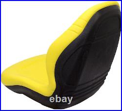 Fits John Deere Excavator Bucket Seat Fits Various Models Yellow Vinyl