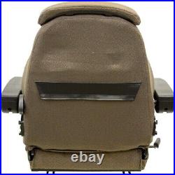 Fits John Deere Excavator Seat Assembly Fits Various Models Brown Cloth