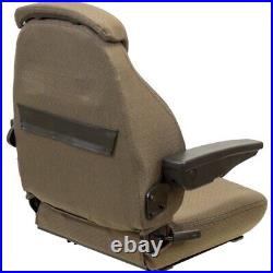 Fits John Deere Excavator Seat Assembly Fits Various Models Brown Cloth