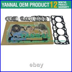 For ISUZU 4LE2-DI Engine Overhaul Re-ring Kit For John deere Excavator Engine