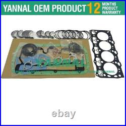 For ISUZU 4LE2-DI Engine Overhaul Re-ring Kit For John deere Excavator Engine